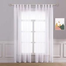 megachest a pair of tab top voile curtain 10 drops 10 colors.