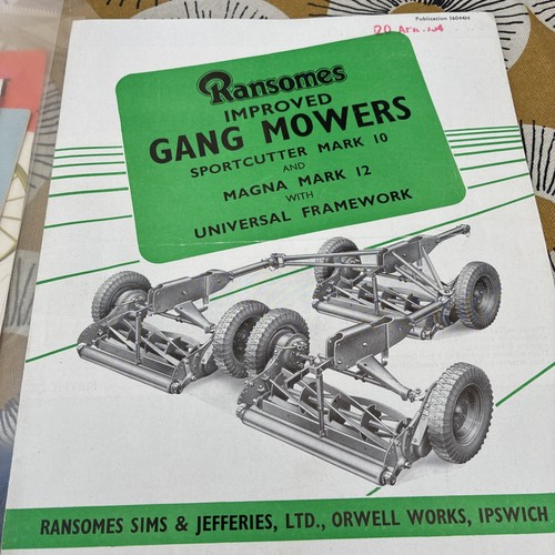 Ransomes improved gang mowers - improved,