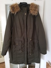 Long Tall Sally Coat  Parka Style Fleece Lined Hooded  Size 22-24    GREAT