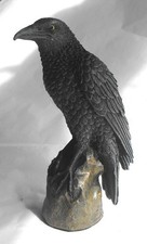Perching Raven Figurine by