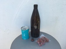 2 VNTGE Large (2 Pint) Brown Glass Screw Twist Top Bottles Home Brewing New Seal