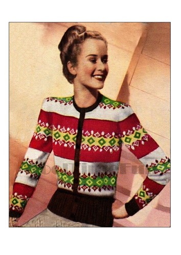 Knitting pattern vintage 1940s - pattern,