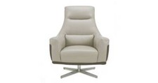 VALDEZ LEATHER SWIVEL ARMCHAIR