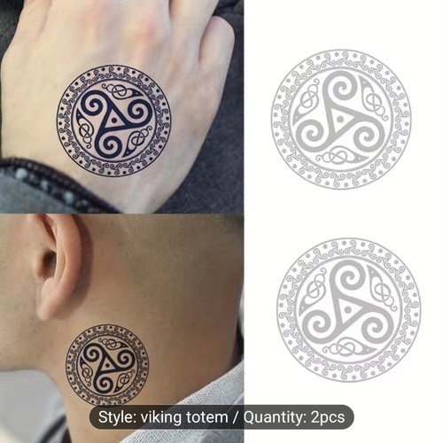 2pcs viking totem temporary - viking,
