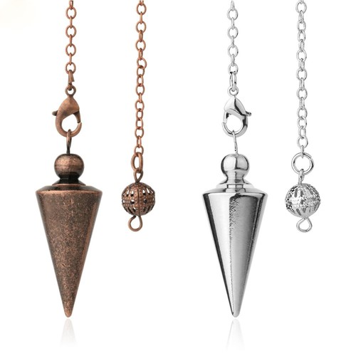 Silver antique copper cone - antique,