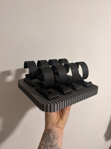 Printed black watch stand - watch,