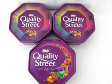 3x Quality Street Nestlé Plastic Tubs With Lids Empty Re-Use Storage Food Craft.