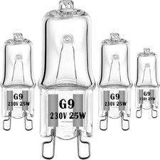 EKSAVE 4 x G9 Halogen Oven Bulbs 25W 230V for Oven and Microwave Oven Cooker Bu