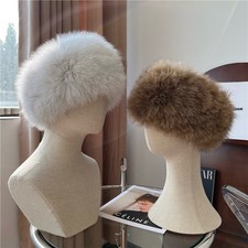New Women's Real Genuine Fox Fur Stretchable Scarf Headband Neck Warmer Wrap ！