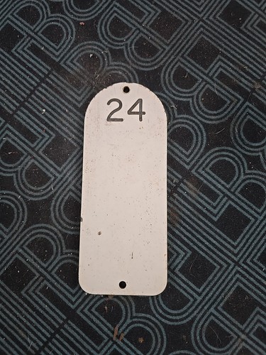 Signal box lever plate - br,