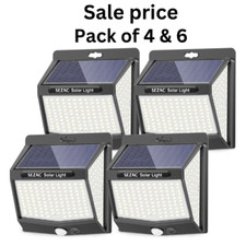 218/118 LED Solar Power PIR Motion Sensor Lamp Outdoor Garden Security Wall UK