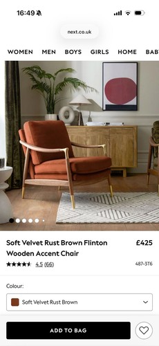 Next flinton velvet - flinton, wooden