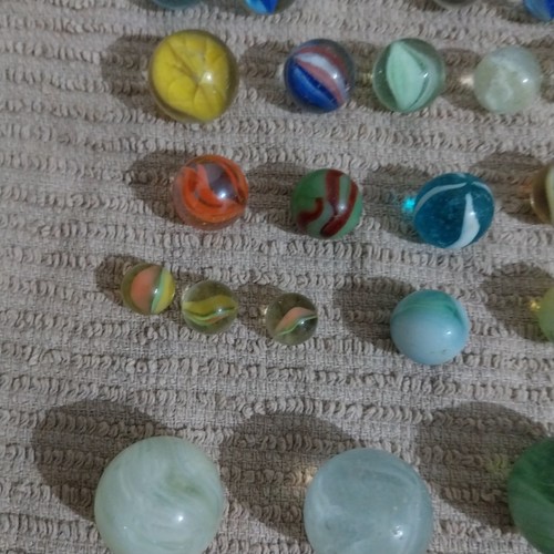 36x vintage marbles azure - 36x,