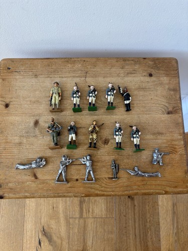 Vintage lead and metal army - lead,