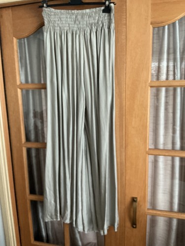 Silk mix palazzo trousers
