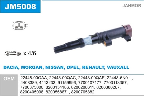 Janmor jm5008 ignition - janmor, coil