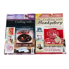 Two Crafting with Hunkydory Christmas Magazines - no free gifts - 2016 & 2017