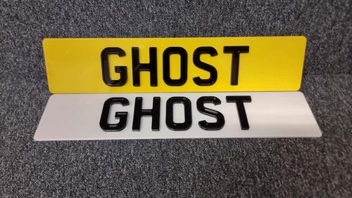 Number plates ghost matt - ghost,