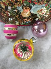 3 MERCURY GLASS VINTAGE