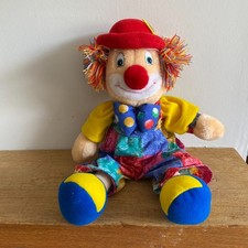 Vintage Blenfield Toys Clown Toy Plush Jiggling Musical Toy Vibrates Plays Music