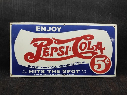 Porcelain pepsi cola enamel - cola, 5c