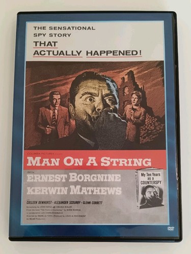 Man string 1960 b w - man, on