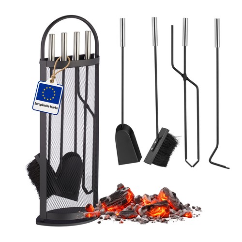 Black fireplace companion - , set