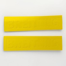 BREITLING 22MM Diver Pro Cut To Size Rubber Strap - Yellow (No Buckle)