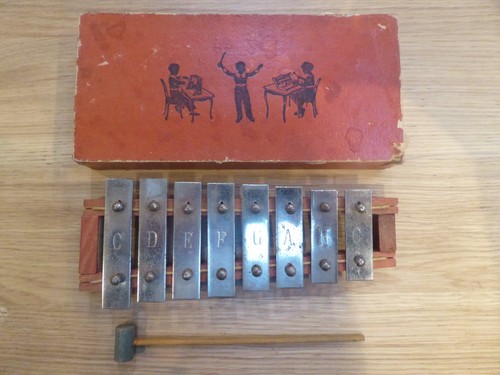Vintage metal xylophone toy - metal,