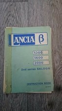 LANCIA B Beta 1300 1600 2000 Saloon Owners Handbook Manual Wiring Diagrams 1976