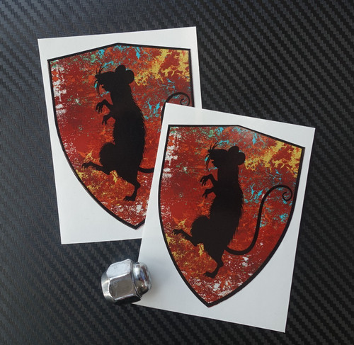 Prancing rat car vinyl - rat,