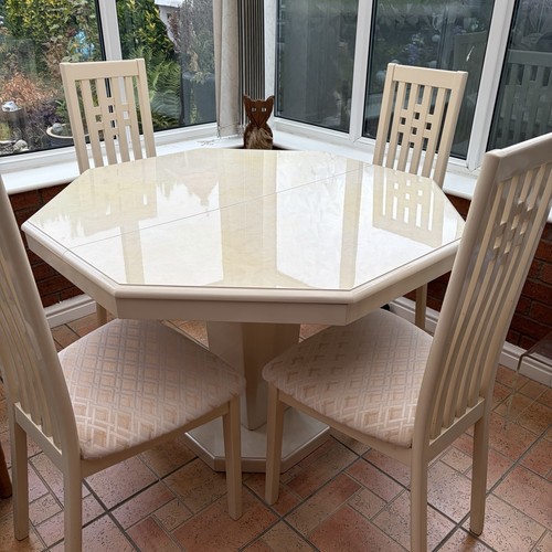 Cream gloss octagonal - cream,