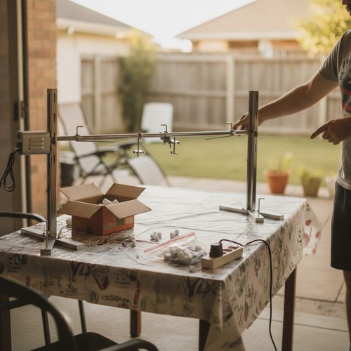 Versatile outdoor rotisserie - outdoor,