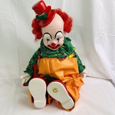 Victoria Impex Corporation Musical Porcelain Clown Fisherman Figure