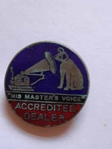 Hmv his masters voice pin - hmv,
