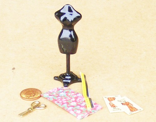 Dolls house metal tailor dummy - house,