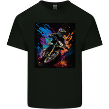 A Motocross Rider MotoX Dirt Bike Motorsports Mens Cotton T-Shirt Tee Top
