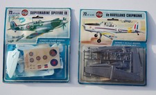 Airfix 01001 Spitfire Mk IX and  01054 De Havilland Chipmunk Vintage Kits 1:72
