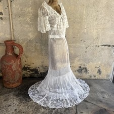 Antique Edwardian White Net