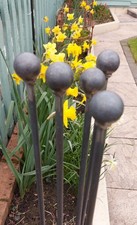 Set of 5 steel plant supports