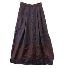 Terry Macey Skirt Size Medium Purple Wool Women's Pinstripe Skirt Preloved