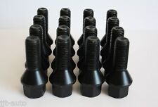 16 X M12 X 1.5 26MM BLACK ALLOY WHEEL BOLTS FIT VAUXHALL ASTRA MK1 MK2 MK3 MK4