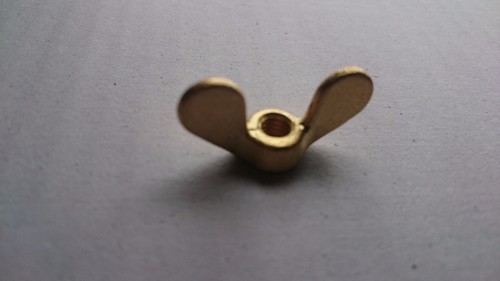 Brass wing nut - wing,