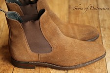 Loake Mitchum Tan Brown Suede Chelsea Boots Shoes Men's UK 9 F US 10 EU 43