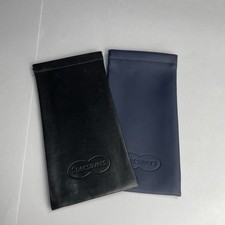 Specsavers Glasses Case Black & Blue Pouch 2x Cover Holder Eyeglasses Covers