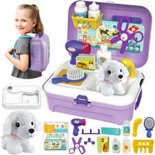 Kids Vet Kit Dog Grooming Toy
