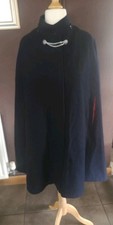 Vintage Navy Wool Red Satin