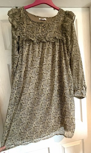 Mln beige paisley button shift - beige,