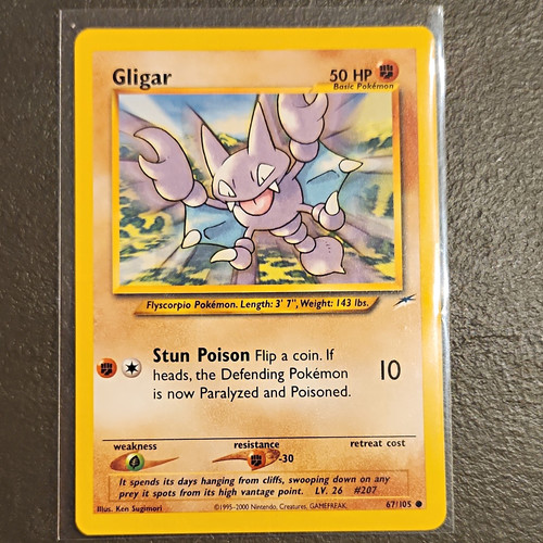 Pokemon tcg gligar - 67/105, neo