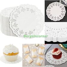 Paper Doyleys Round Small Paper Coaster Doilies 4.5"(11.5cm) Lace Design Food